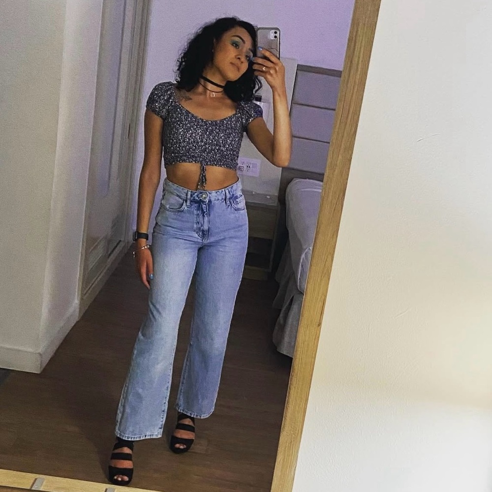 Forever 21 Light Blue Straight Leg Jeans